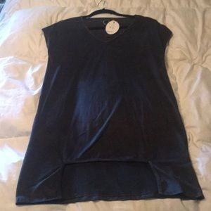 NWT charcoal gray suede tunic!